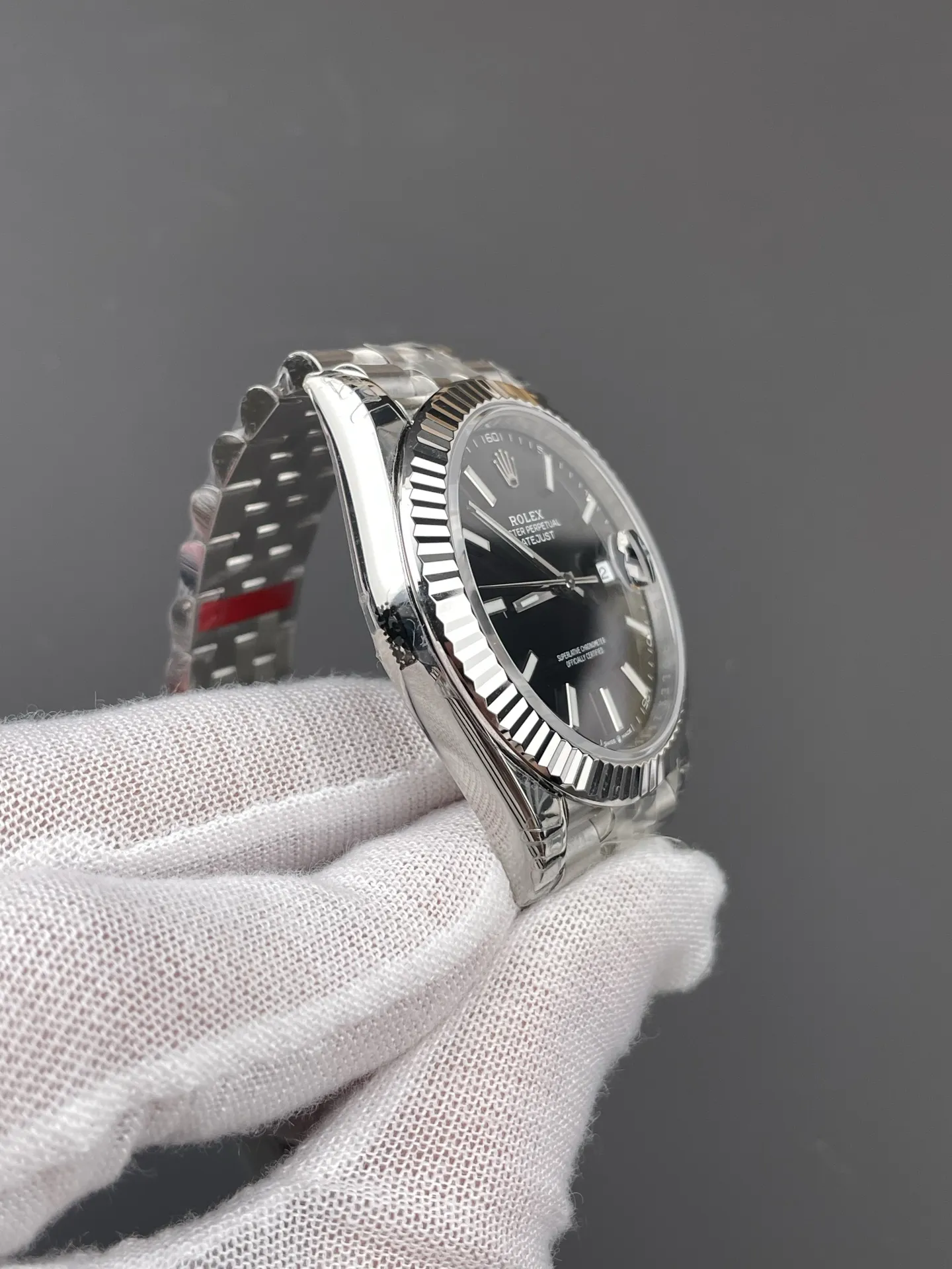 VS Factory (V2) Rolex Datejust 41mm Deep Black Diamond Dial Fluted Bezel Jubilee Bracelet (126334) 1:1 Super Clone - DD3235 Movement - VS Factory Official photo 7