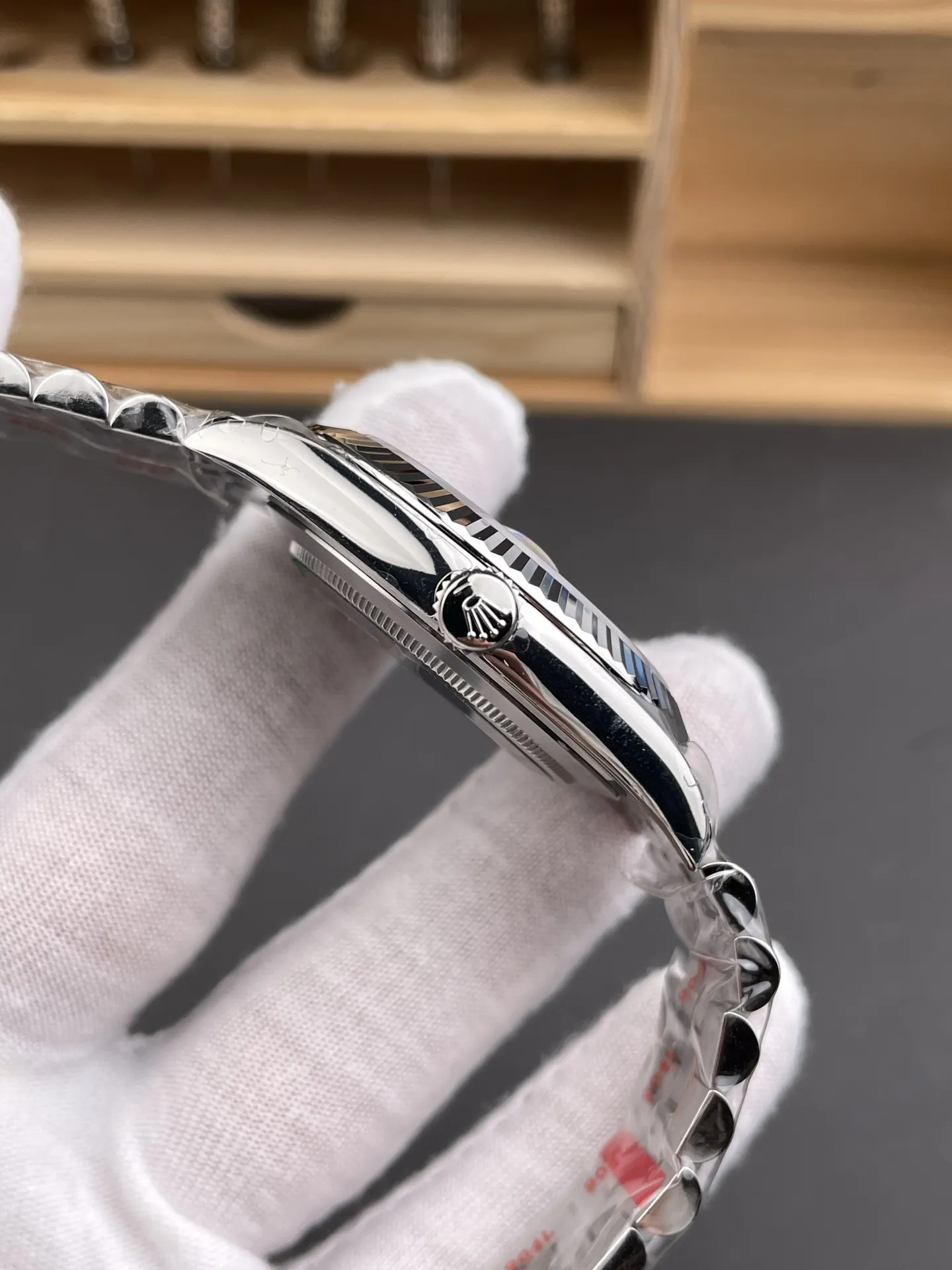 VS Factory (V2) Rolex Datejust 41mm Silver Sunburst Dial Fluted Bezel Jubilee Bracelet (126334) 1:1 Super Clone - DD3235 Movement - VS Factory Official photo 9