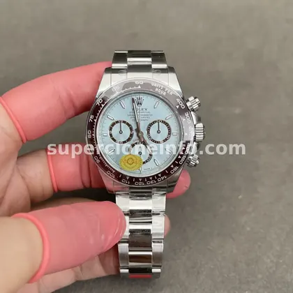 Daytona 126506, ice-blue dial, platinum